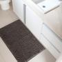 Imagem de Kit 4 Tapetes de Banheiro Antiderrapante Bolinha Microfibra Macio Marrom 40x60cm