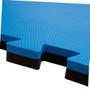 Imagem de Kit 4 Tatames Tapetes EVA 50x50x4cm 40mm Bicolor Azul com Preto