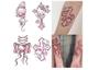 Imagem de Kit 4 Tatuagens Hello Kitty 10X6Cm Coloridas Delicadas