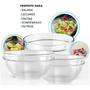 Imagem de Kit 4 Tigela Bowl De Vidro Redonda Sobremesa Saladeira Fruta Travessa 300ml