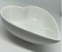 Imagem de kit 4 Tigela Bowl Petisqueira de Coração em Porcelana Branca 8,5 cm Pequenas - mesa posta 
