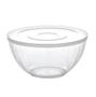 Imagem de Kit 4 Tigelas Bowl 2,4 Lts Transparente  22,5x11Cm Com Tampa