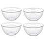 Imagem de Kit 4 Tigelas Bowl 2,4 Lts Transparente  22,5x11Cm Com Tampa