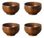 Imagem de Kit 4 Tigelas Bowl Em Bambu Natural Multiuso P/ Servir 14cm