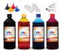 Imagem de Kit 4 Tinta Compatível Para Brother BTD60BK e BT5001 1 Litro