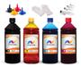 Imagem de Kit 4 Tinta Para Brother DCP-J105 J100 MFC-J200 LC509 LC505 de 1 Litro Platinum