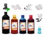 Imagem de Kit 4 Tinta Para Canon MP190 PG-40 e CL-41 1 Litro Black e 500ml Color Linha Platinum