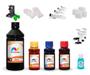 Imagem de Kit 4 Tinta Para HP 4536 664 500ml Black e 100ml Color Linha Platinum
