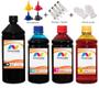 Imagem de Kit 4 Tinta Para HP C309 564xl 1 Litro Black e 500ml Color Linha Platinum