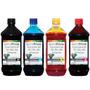 Imagem de Kit 4 Tinta Recarga Tankfull Para HP 74 92 94 Impressora C4480 C3180 C4280 1510 de 1L QuimiPrime