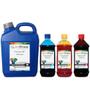 Imagem de Kit 4 Tinta Recarga Tankfull Para HP Universal de Black 5L Color 1L QuimiPrime