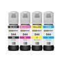 Imagem de Kit 4 Tinta T544 Compatível Epson Ecotank L3150 L3250 L3210 L3110