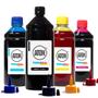 Imagem de Kit 4 Tintas Bulk Ink L365 Black 1 Litro Coloridas 500ml Corante Aton