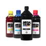 Imagem de Kit 4 Tintas G2100 Black 1 Litro Coloridas 500ml Mega Tank