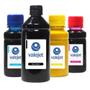 Imagem de Kit 4 Tintas para  904  904XL Black 500ml Coloridas 100ml Pigmentada Valejet