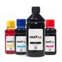 Imagem de Kit 4 Tintas para Canon GM2010 Black 500ml Coloridas 100ml Maxx ink