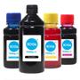 Imagem de Kit 4 Tintas para Cartucho  56  57 Black 500ml Coloridas 100ml Koga