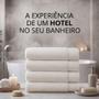 Imagem de Kit 4 Toalhas De Banho Gigante Gramatura 500 Felpudo Atacado Eleganz Hotel Branca