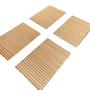 Imagem de Kit 4 toalhas jogo americana de bambu retangular novidade
