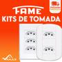 Imagem de Kit 4 Tomada e Interruptores 10A/20A Modernos Fame