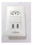Imagem de Kit 4 Tomadas Com Interruptor Com 2 Entradas USB 5V 2.1A 023 Universal Parede 10A