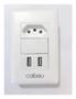 Imagem de Kit 4 Tomadas Com Interruptor Com 2 Entradas USB 5V 2.1A 023 Universal Parede 10A