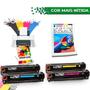 Imagem de Kit 4 Toner Compatível com CB540A CB541A CB542A CB543A 125A  CP1215 CP1510 CP1515 CP1518 CM1312