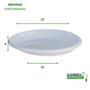 Imagem de Kit 4 Travessa Saladeira Petisqueira Oval Le Chef Branca Plástico 37X21,5X4CM