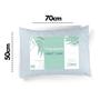Imagem de Kit 4 Travesseiros Select Luxo Fibra Importada 50x70cm Com 4 Fronhas 100% Algodão Percal 150 Fios