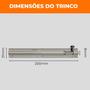 Imagem de Kit 4 Trinco 200Mm Tarjeta Ferrolho De Porta Janela Alumínio
