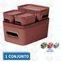 Imagem de Kit 4 UN Caixas Organizadores Com Tampa Multiuso Cores Sortidos