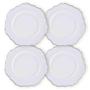 Imagem de Kit 4 Un Sousplat Branco Com Prateado 33Cm Rafimex