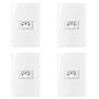 Imagem de Kit 4 unidades - mg conj 1 tomada 2p+t 10a sleek 4x2 branco (16004)