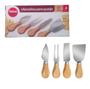 Imagem de Kit 4 Utensílios Para Queijo Faca Garfo Espátula Dolce Home