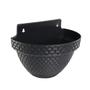 Imagem de Kit 4 Vaso De Parede Jardim Meia Lua Rattan Preto 3 Litros