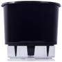 Imagem de Kit 4 Vaso Raiz Autoirrigavel 16X14Cm Preto Plantas Temperos