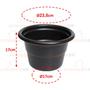 Imagem de Kit 4 Vaso Redondo Médio Para Flores Plantas Jardim Plástico Preto - AMZ