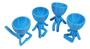 Imagem de Kit 4 Vasos Decor BOB  Robert Plant Para Suculentas  e Cactos Azul 13 cm