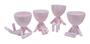 Imagem de Kit 4 Vasos Decor BOB  Robert Plant Para Suculentas  e Cactos Rosa Claro 6 cm