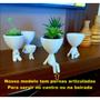 Imagem de Kit 4 Vasos Decorativo Para Suculentas com 10cm Altura Bob Robert Plant New 2024 lançamento