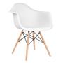 Imagem de KIT - 4 x cadeiras Charles Eames Eiffel DAW com braços - Base de madeira clara -