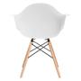 Imagem de KIT - 4 x cadeiras Charles Eames Eiffel DAW com braços - Base de madeira clara -