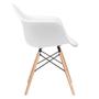 Imagem de KIT - 4 x cadeiras Charles Eames Eiffel DAW com braços - Base de madeira clara -