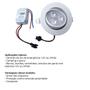 Imagem de Kit 4 x Spot led 3W 12V 24V branco frio para motor home