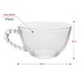 Imagem de Kit 4 Xícaras Com Pires de Cristal Café Chá Coração 170ml