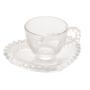 Imagem de Kit 4 Xícaras De Café 85Ml Com Pires Coração Pearl - Wolff