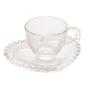 Imagem de Kit 4 Xícaras De Café 85Ml Com Pires Coração Pearl - Wolff