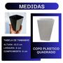 Imagem de Kit 40 Conjunto Copo Quadrado Plástico 300 ml Para Festas Crianças Merenda Cantina Escola Creche Branco