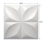 Imagem de Kit 40 Placas 25x25cm 3D Decorativa Pétalas Flor Revestimento Plástico PVC Auto Relevo