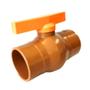 Imagem de Kit 40 Registro Pvc Esfera Sold. 25mm ¼ De Volta Marrom